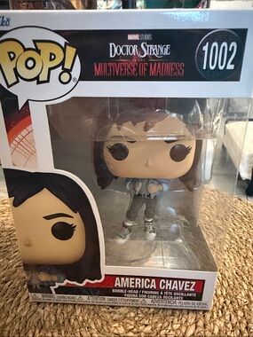 Funko Pop! America Chavez Bobble-Head Figure - Blue, White, Black, Brown